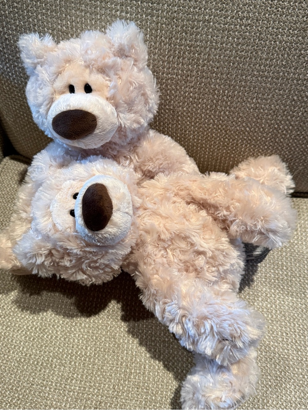 Set of Gund Plush Beige Teddy Bear Soft Stuffed Animal for Kids or Adults.